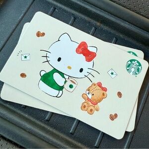 NEW Starbucks + Hello Kitty Gift Card (two cards, no money, unused)